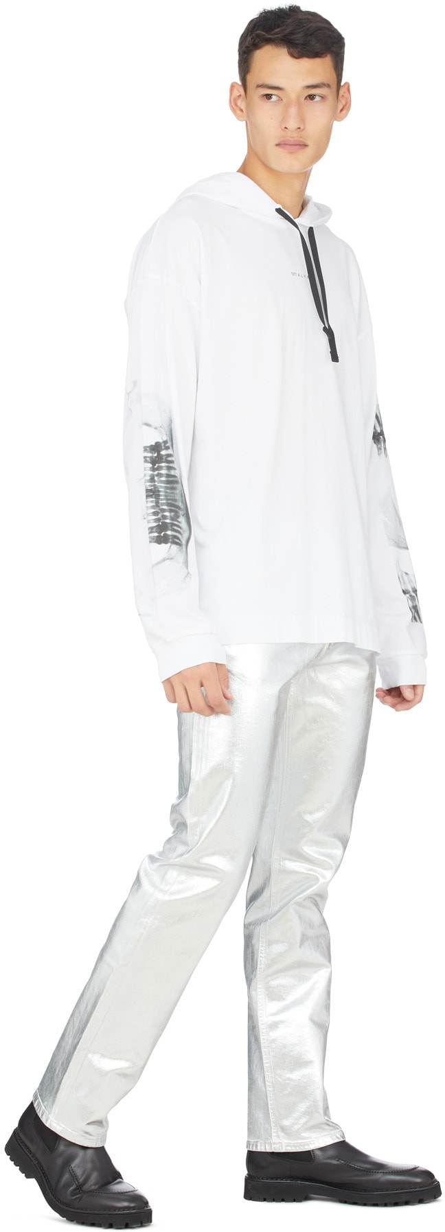 1017 ALYX 9SM: White Triple Print Hooded T-Shirt - 4