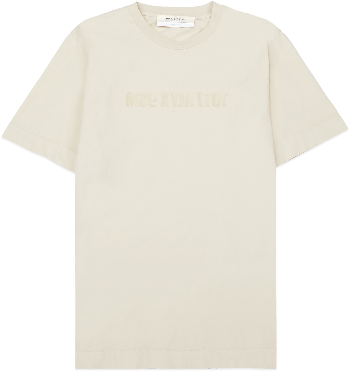 1017 ALYX 9SM: Neutrals Studded Mirrored Logo T-Shirt - 1