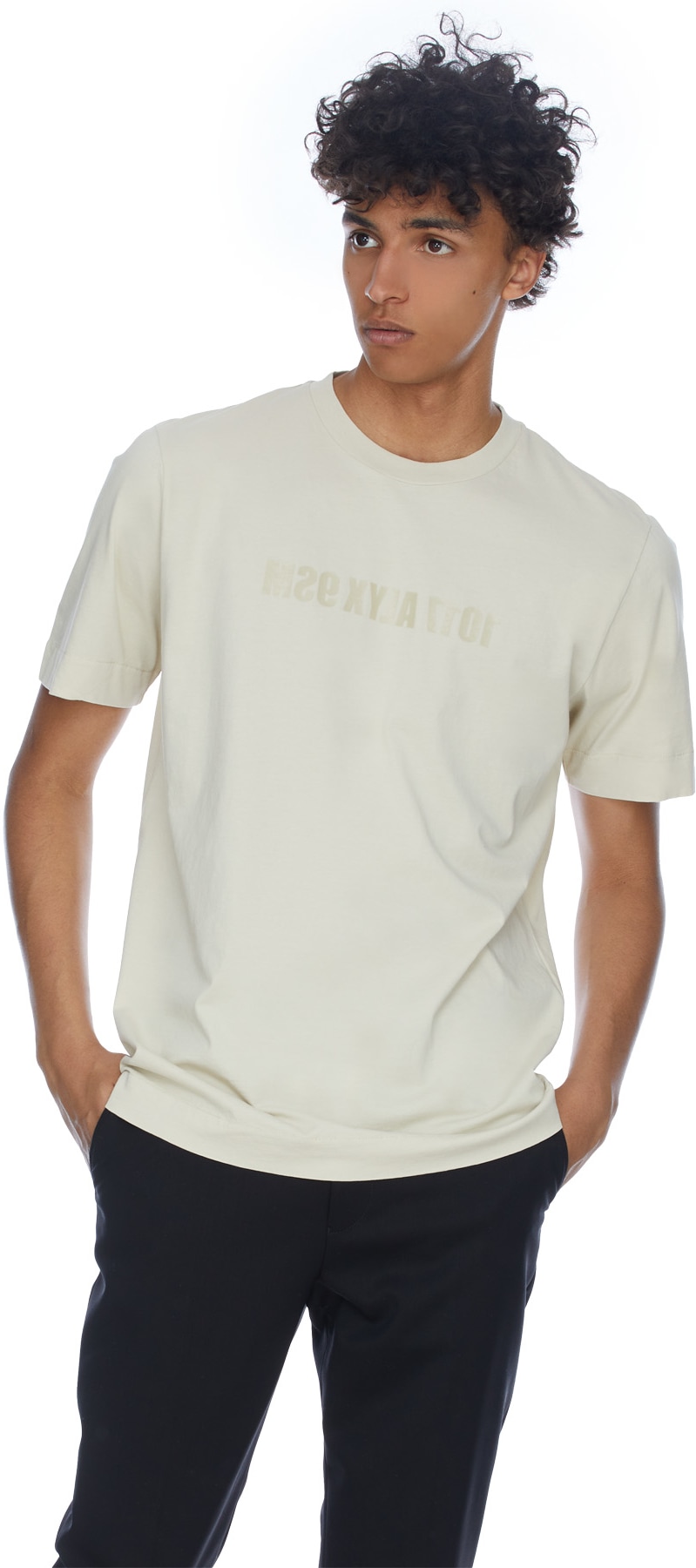 1017 ALYX 9SM: Neutrals Studded Mirrored Logo T-Shirt - 3