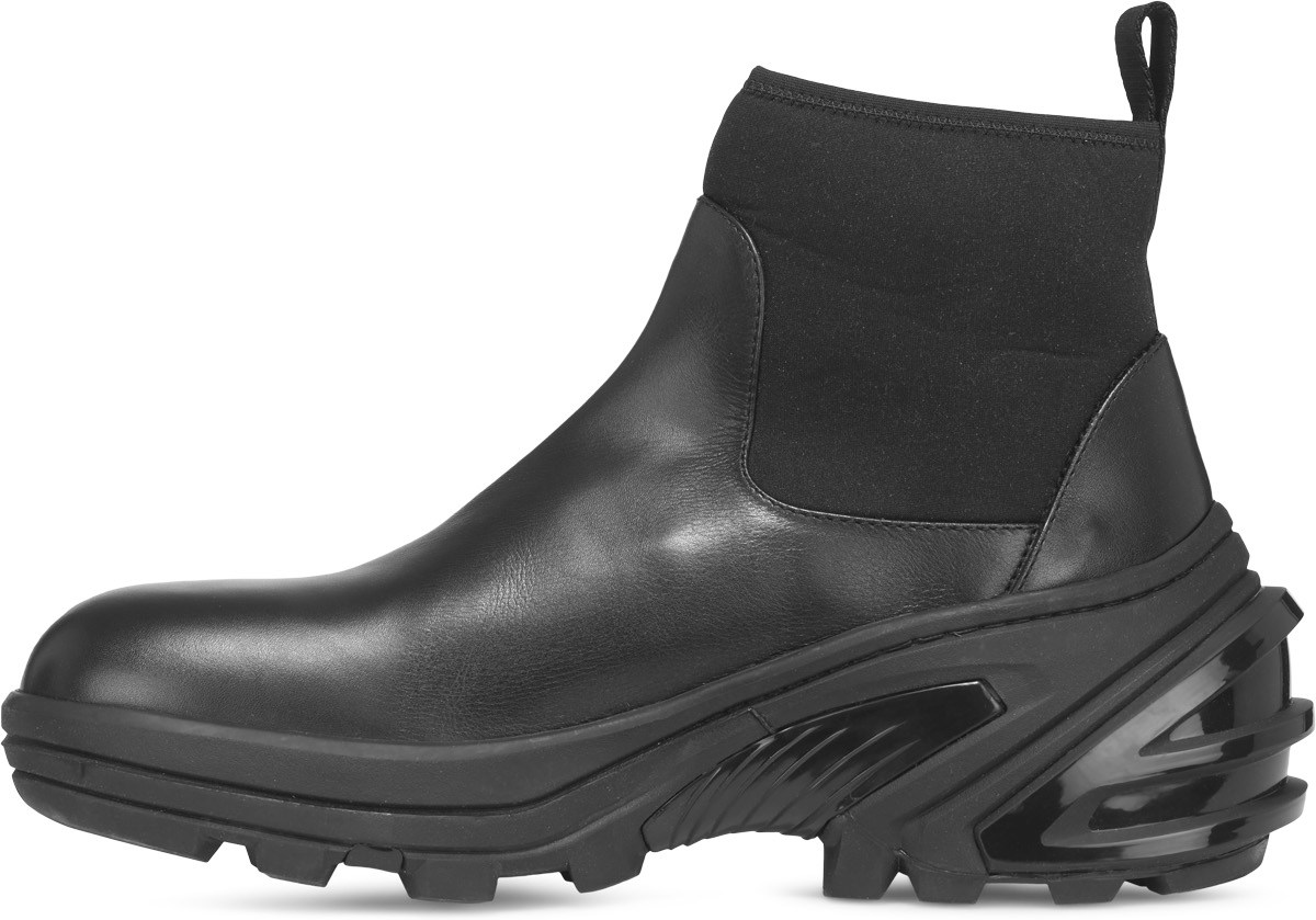 1017 ALYX 9SM: Black Leather Mid Boot - 2