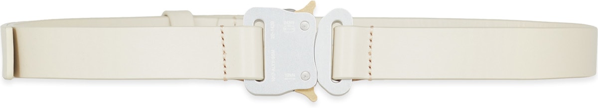 1017 ALYX 9SM: Neutrals Leather Medium Buckle Belt - 1