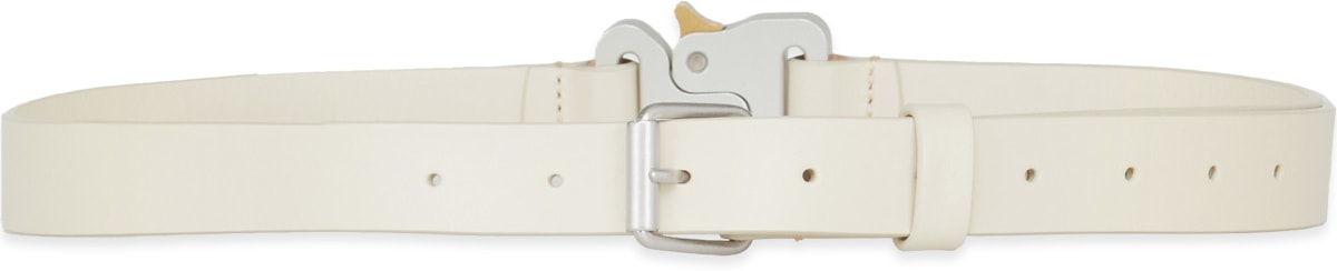 1017 ALYX 9SM: Neutrals Leather Medium Buckle Belt - 2