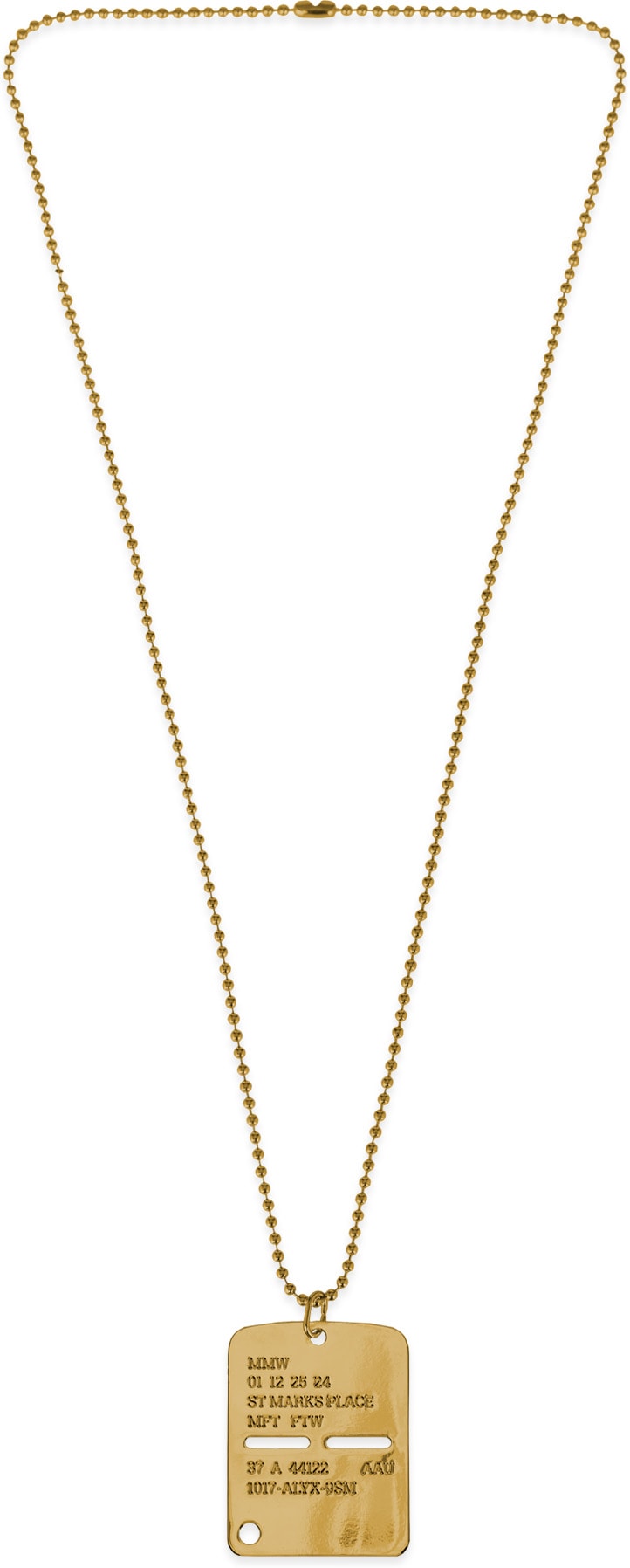 1017 ALYX 9SM: Gold Military Tag - 1