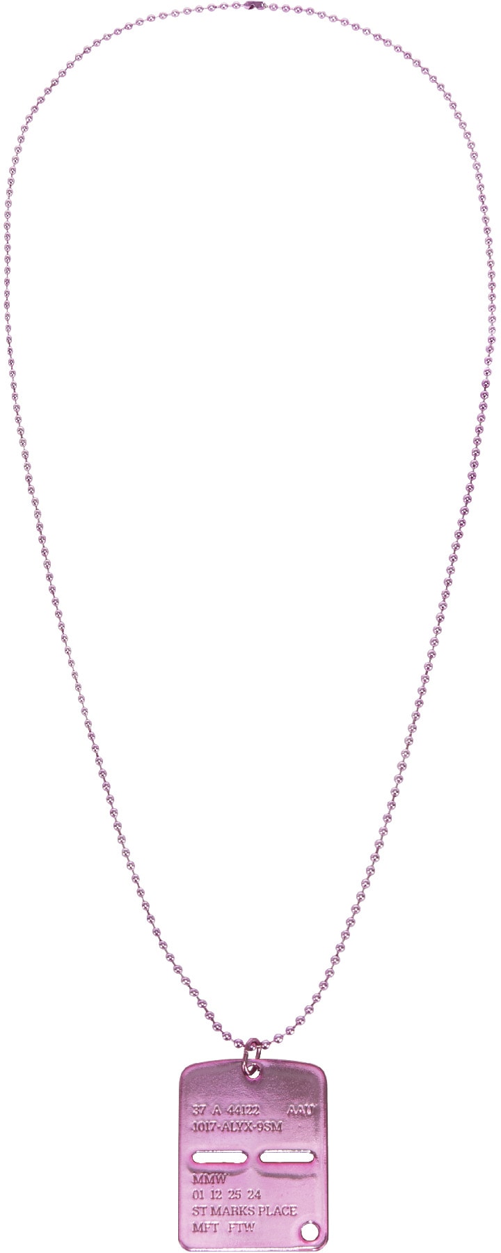 1017 ALYX 9SM: Pink Military Tag - 1