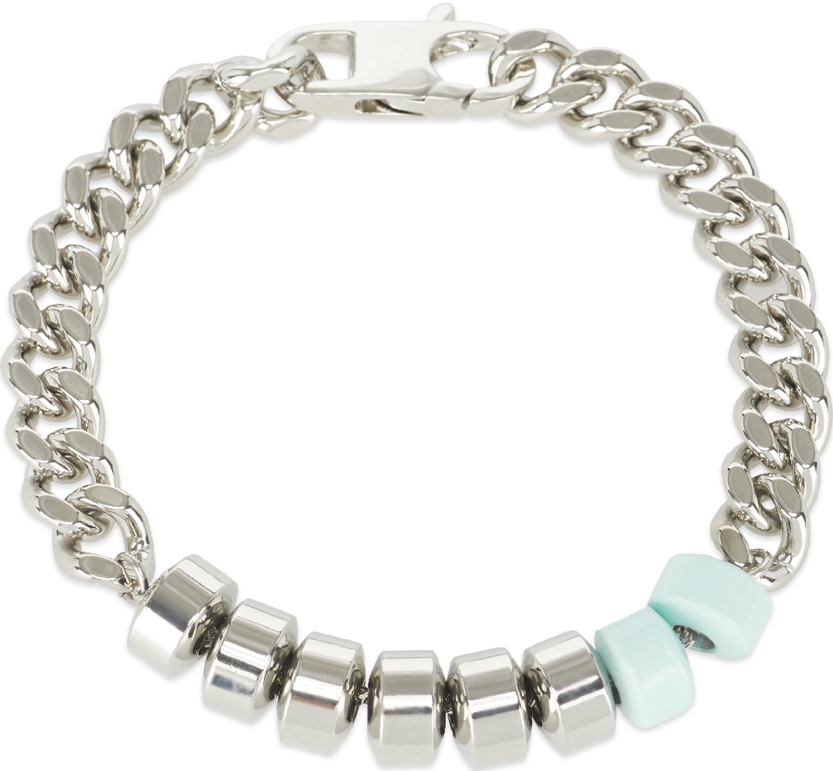1017 ALYX 9SM: Argent Bracelet à Breloques Merge Argent - 1