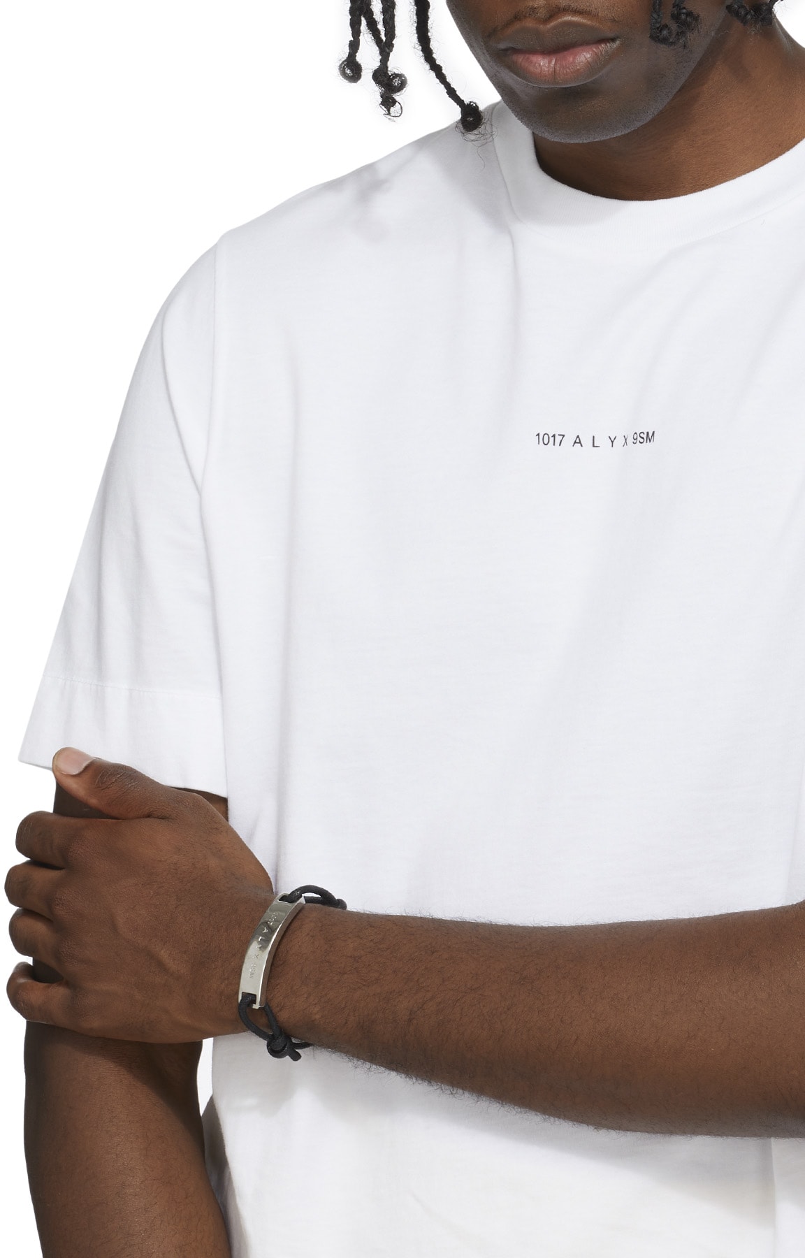 1017 ALYX 9SM: Noir Bracelet ID Band Noir - 3