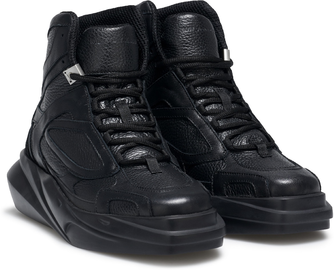 1017 ALYX 9SM: Black High Top Mono Hiking Sneakers - 4