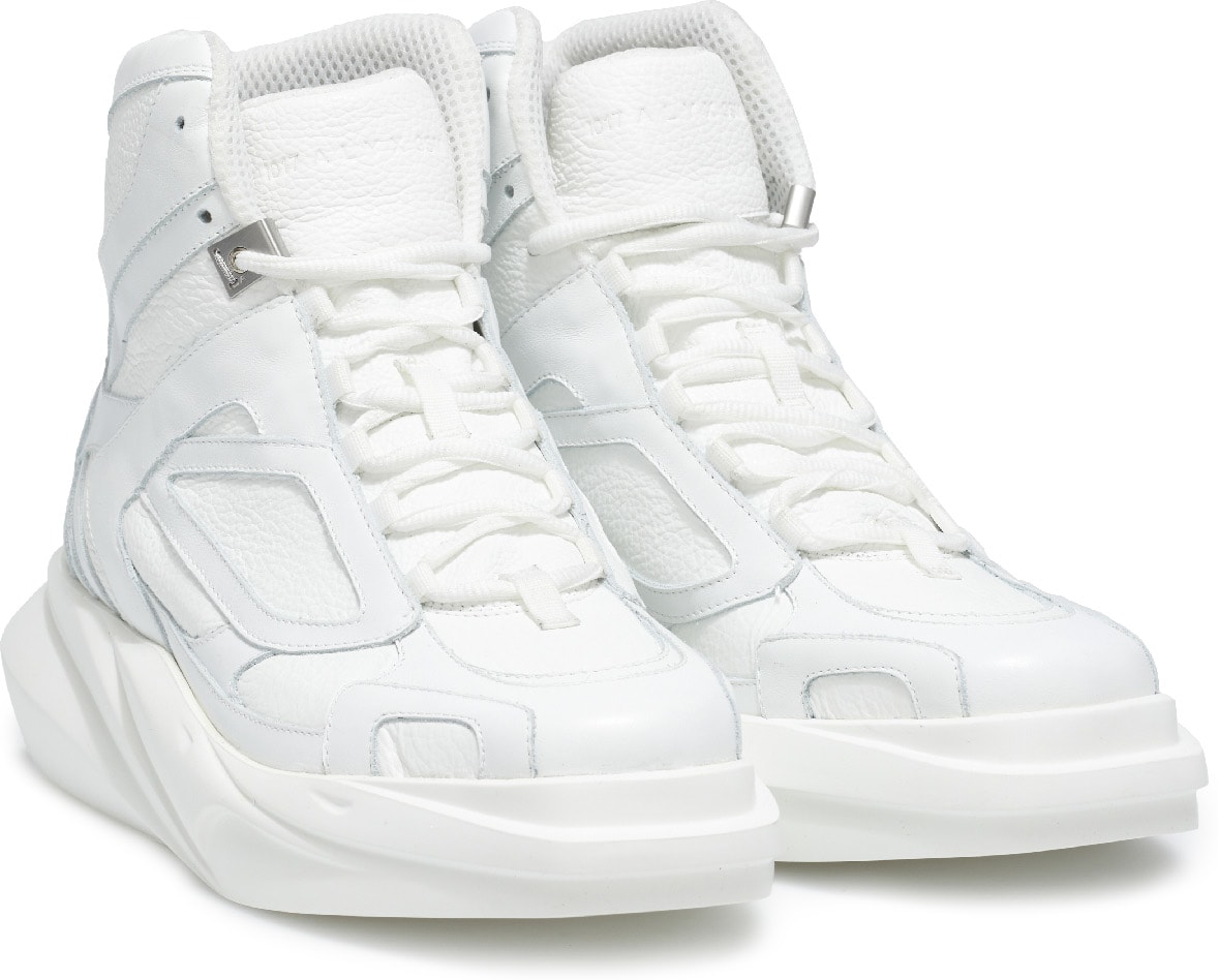 1017 ALYX 9SM: White High Top Mono Hiking Sneakers - 4