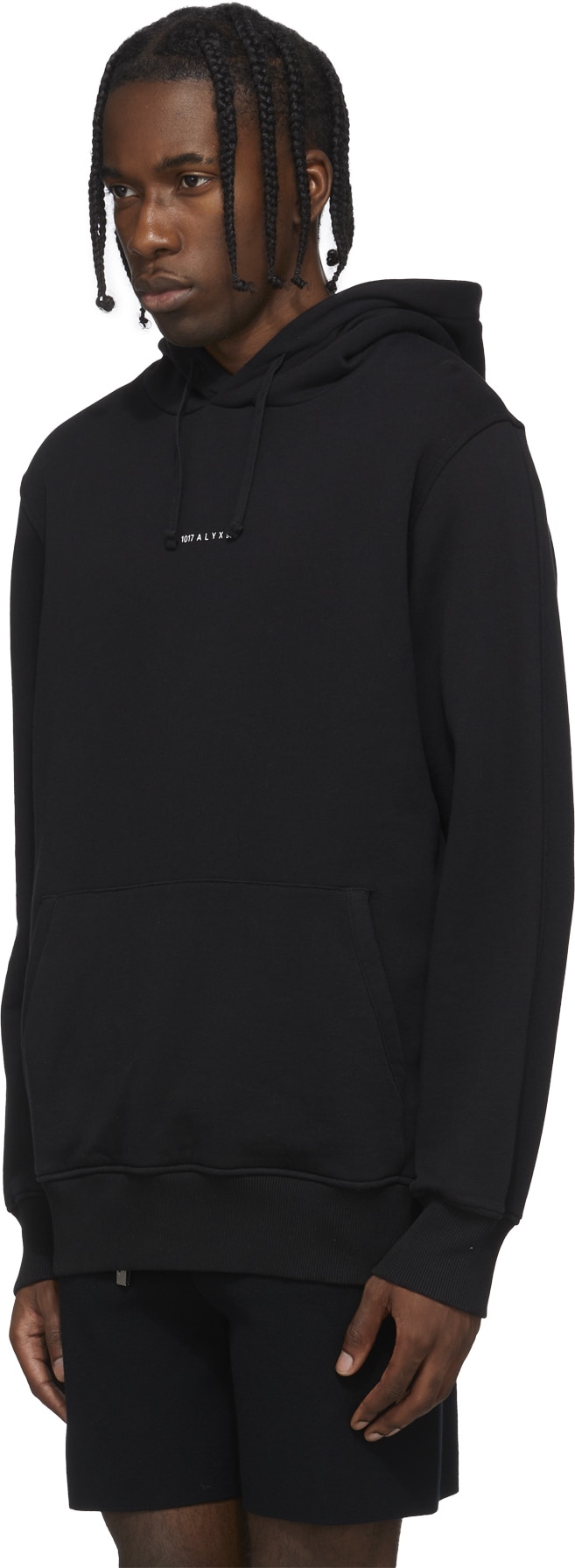 1017 ALYX 9SM: Noir Pull à Capuche Logo Collection Noir - 2