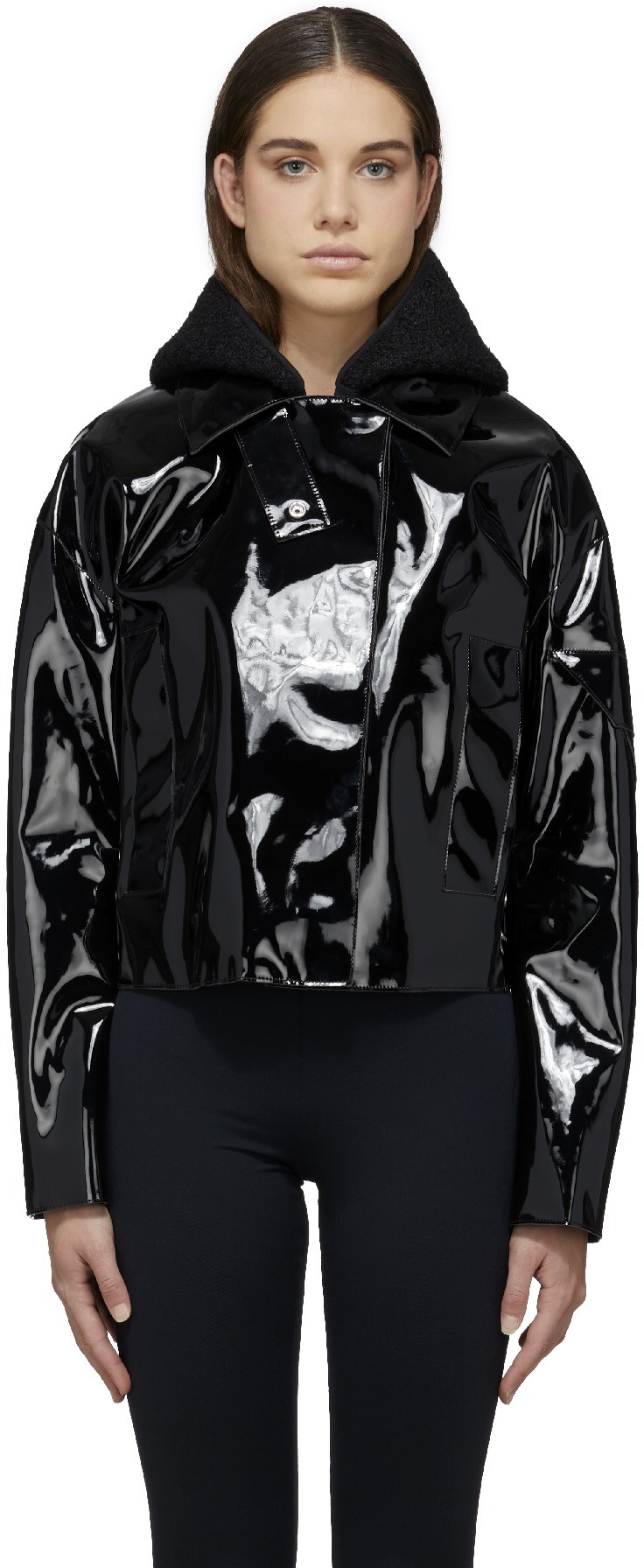 1017 ALYX 9SM: Noir Blouson PVC Noir - 1