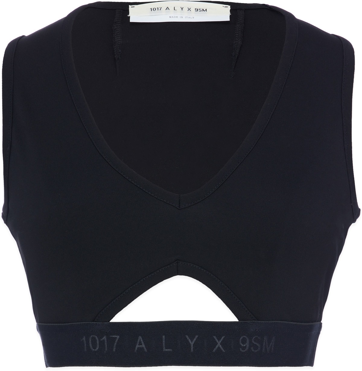 1017 ALYX 9SM: Black Cropped Sport Top - 1