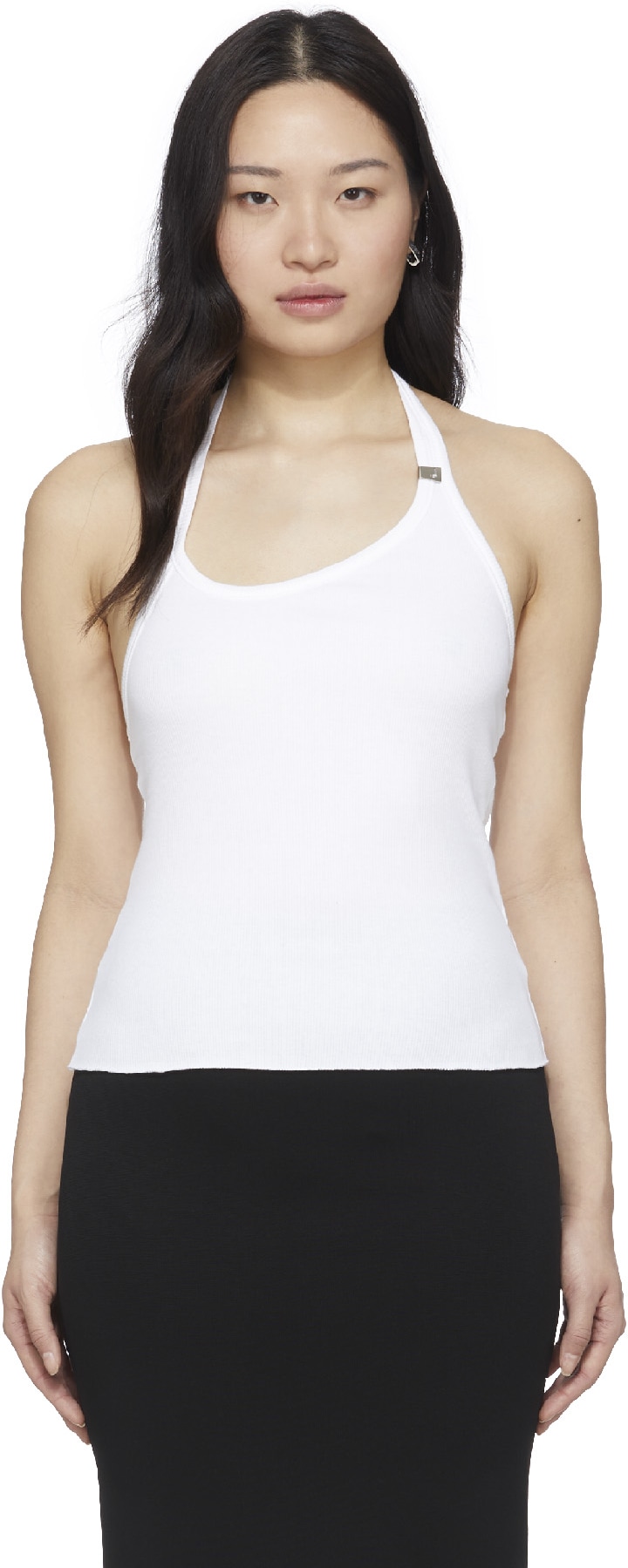 1017 ALYX 9SM: White Ribbed Tank Top - 1