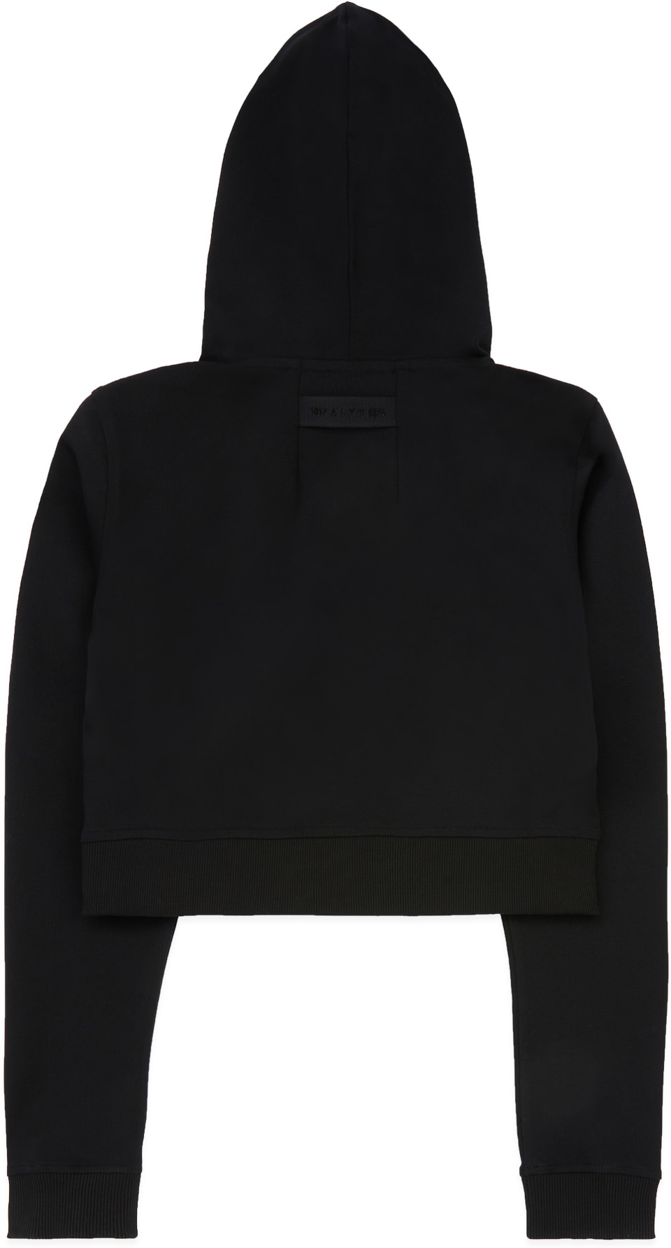 1017 ALYX 9SM: Black Sleeve Logo Cropped Hoodie - 2