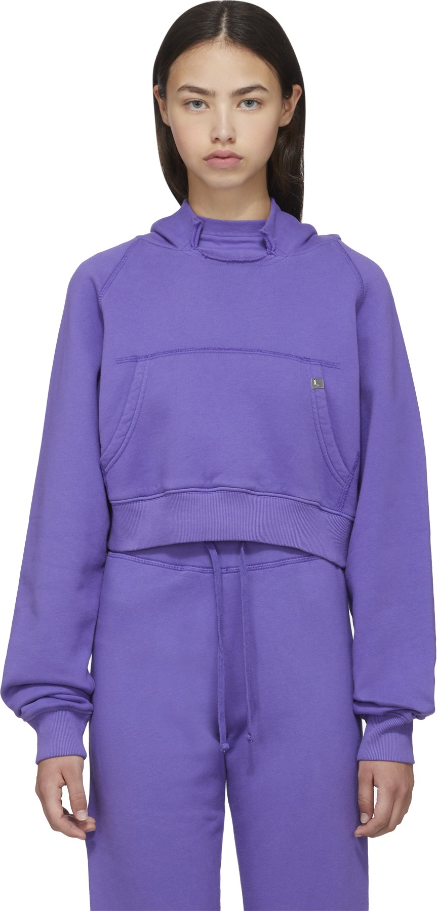 1017 ALYX 9SM: Purple Cropped Hoodie - 1