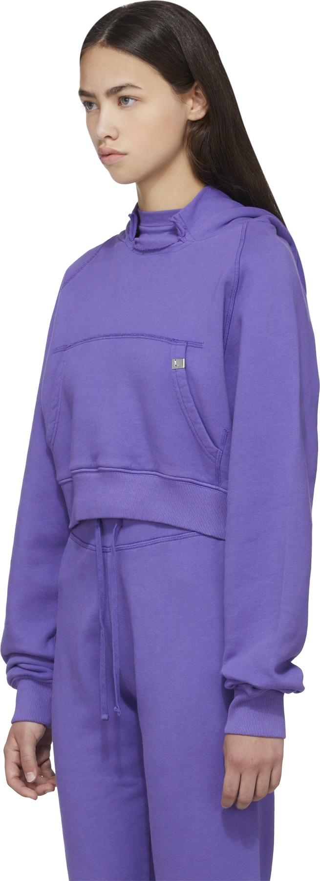 1017 ALYX 9SM: Purple Cropped Hoodie - 2