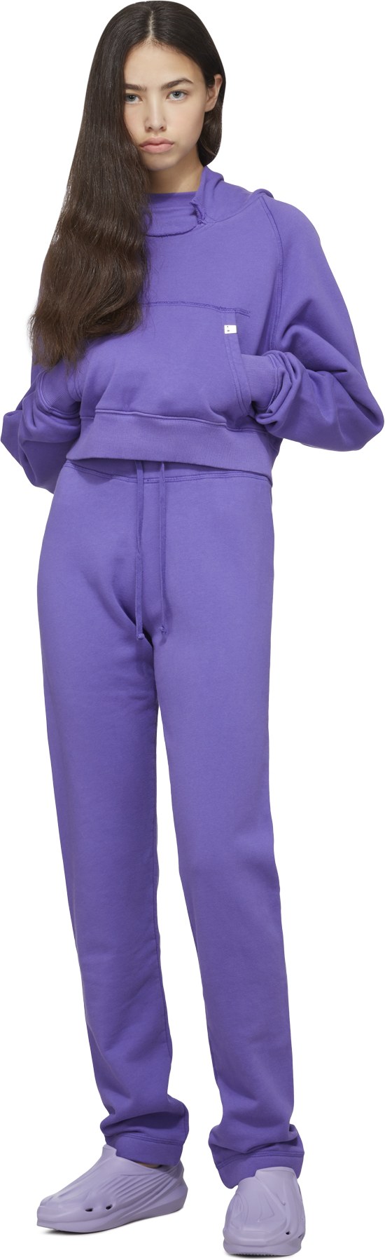 1017 ALYX 9SM: Purple Cropped Hoodie - 4