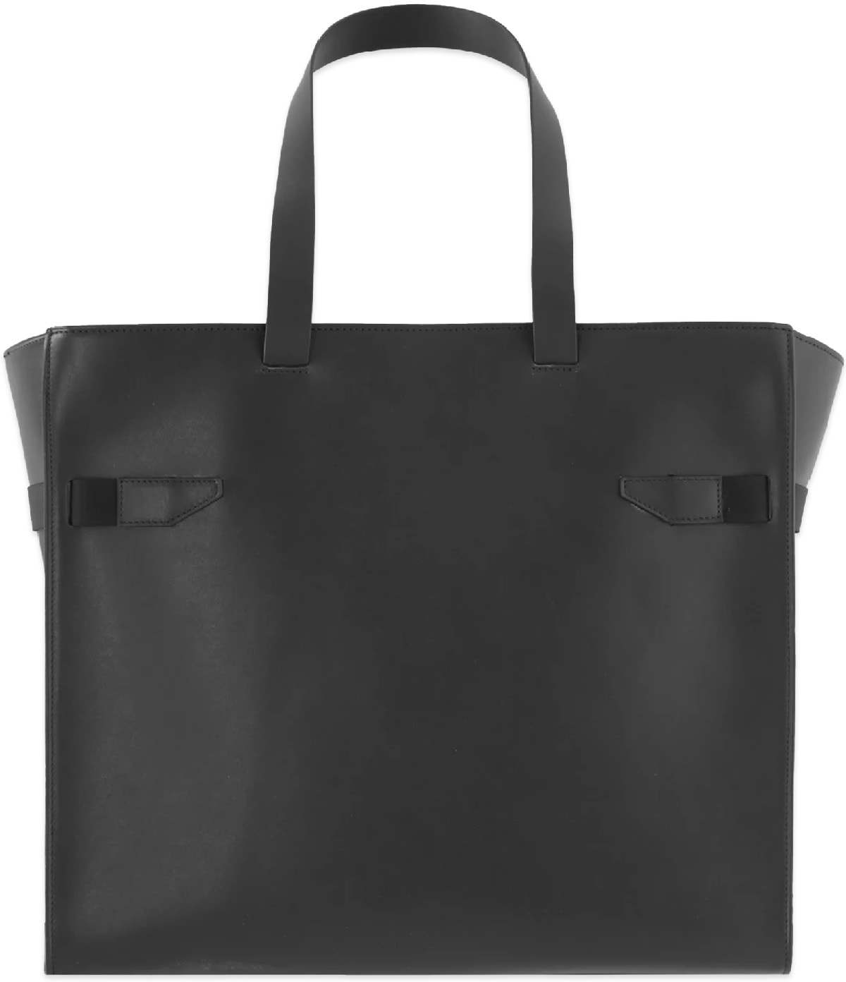 1017 ALYX 9SM: Black Leather Buckle Tote Bag - 2