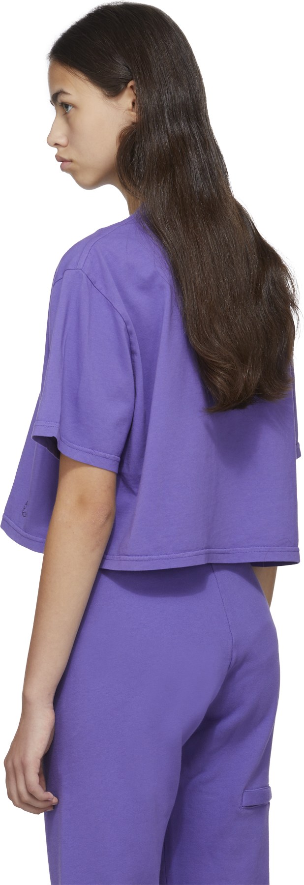 1017 ALYX 9SM: Purple Logo Cropped T-Shirt - 3