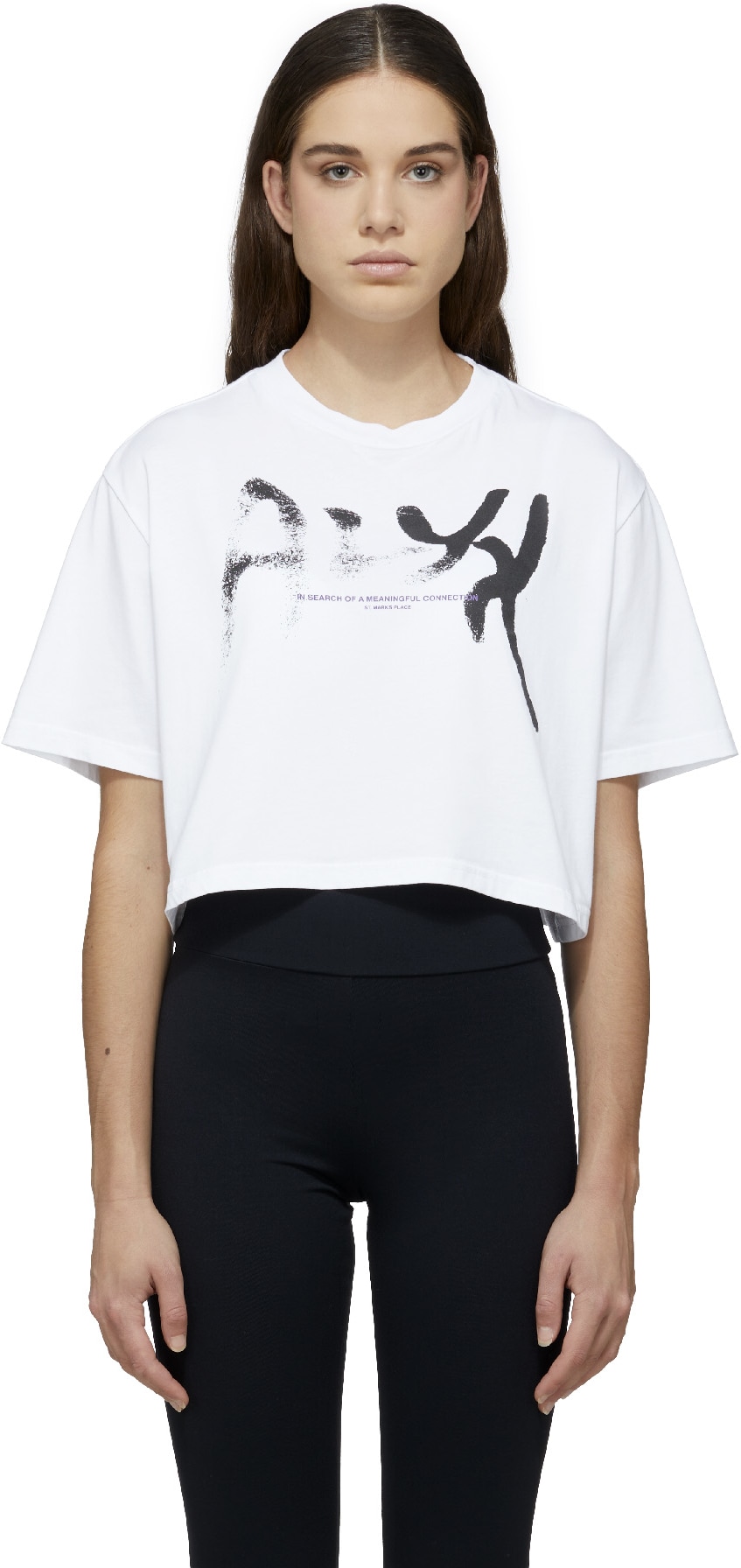 1017 ALYX 9SM: White Meaningful Connection Cropped T-Shirt - 1