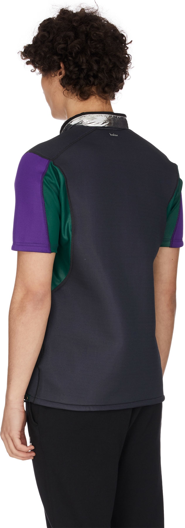 adidas by Kolor: Grey Short Sleeve Knit Top - 2