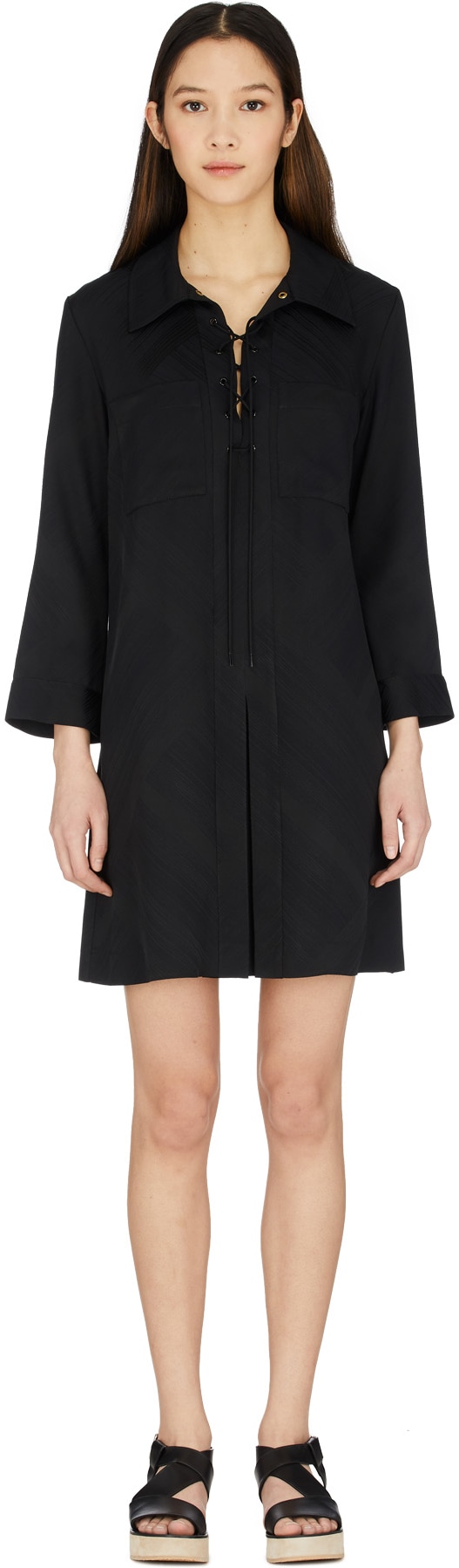 A.P.C.: Black Carla Dress - 1