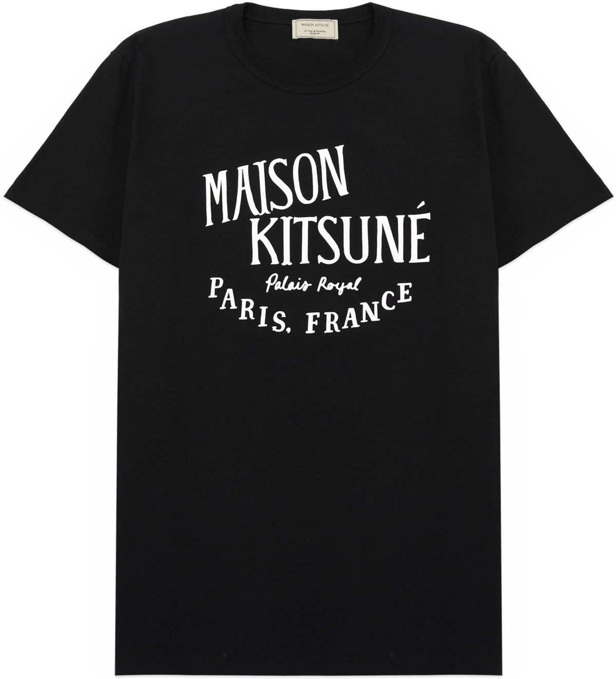 Maison Kitsuné: Noir T-Shirt Classique Palais Royal Noir - 1