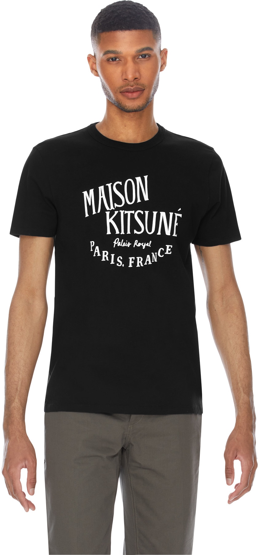 Maison Kitsuné: Black Palais Royal Classic T-Shirt - 3