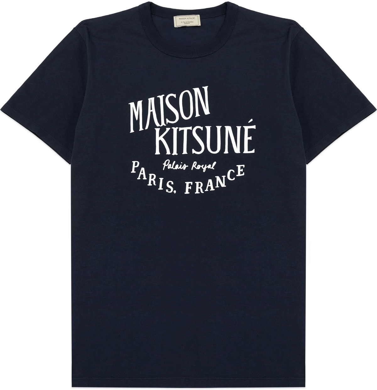 Maison Kitsuné: Bleu T-Shirt Classique Palais Royal Bleu - 1