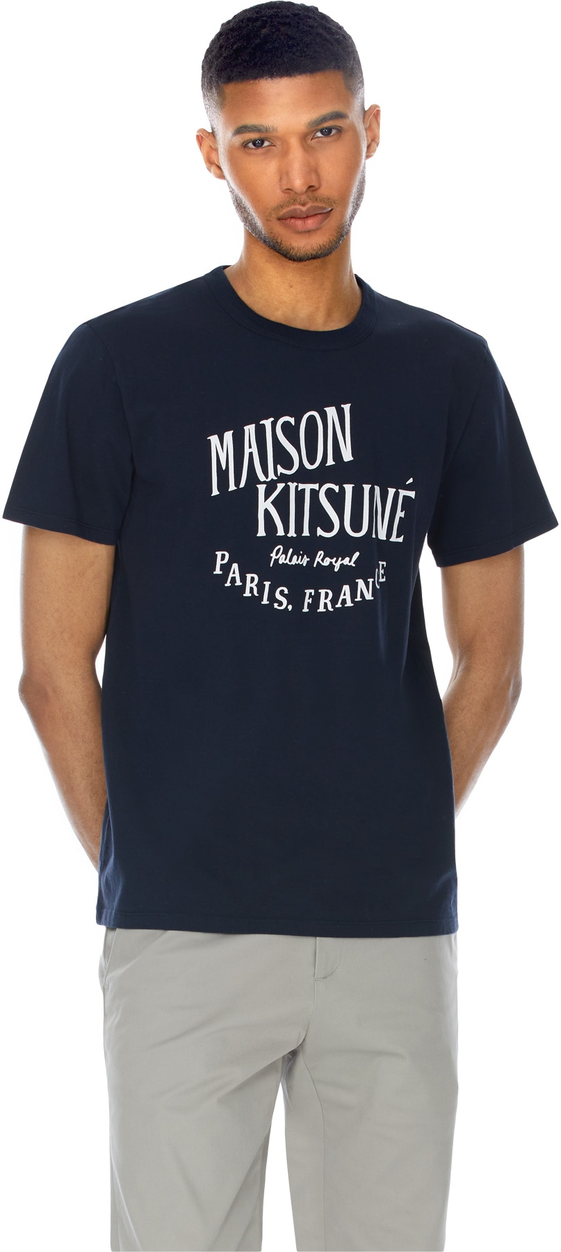 Maison Kitsuné: Blue Palais Royal Classic T-Shirt - 3