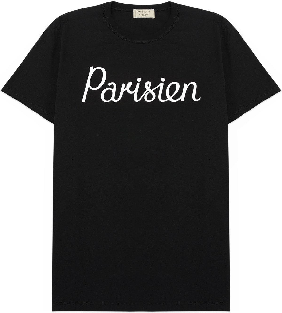 Maison Kitsuné: Noir T-Shirt Classique Parisien Noir - 1