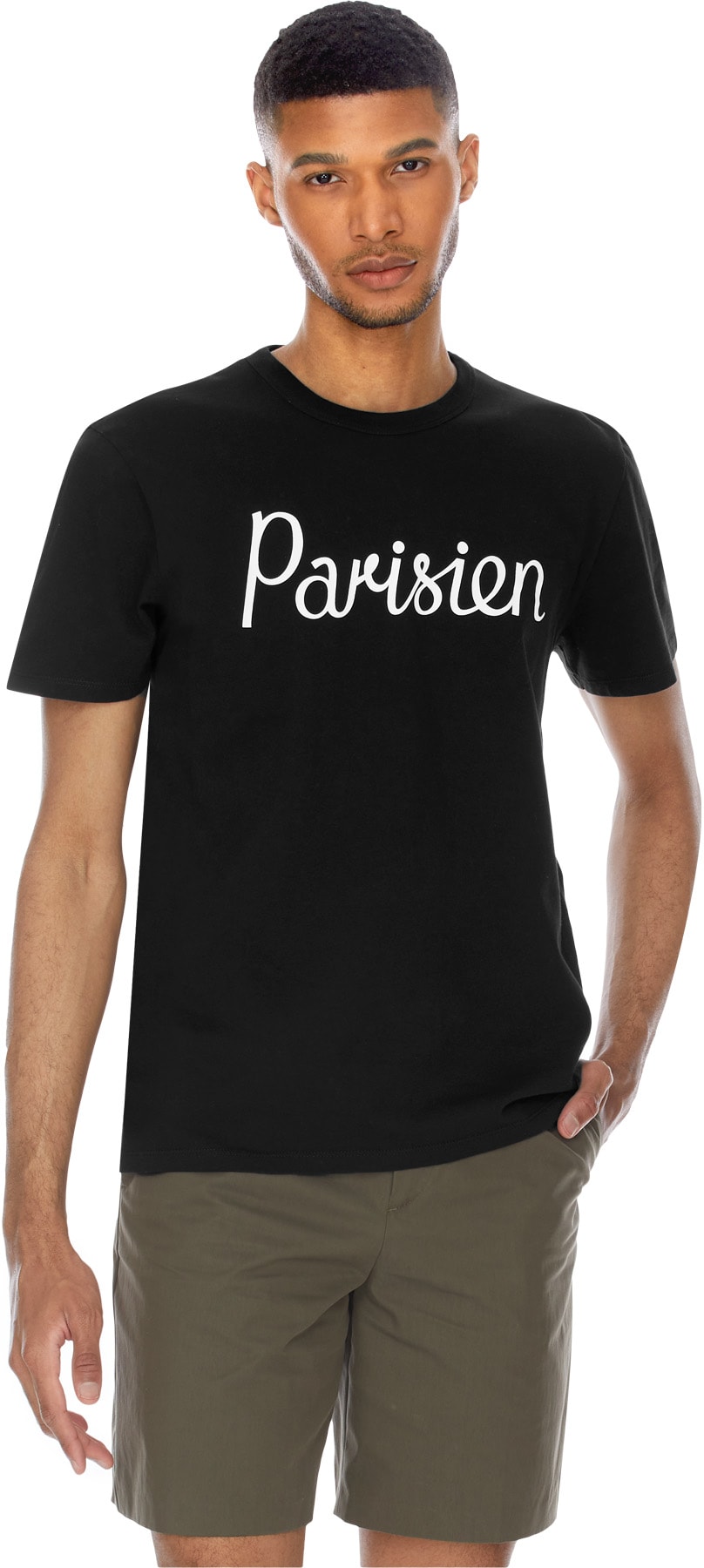 Maison Kitsuné: Noir T-Shirt Classique Parisien Noir - 3