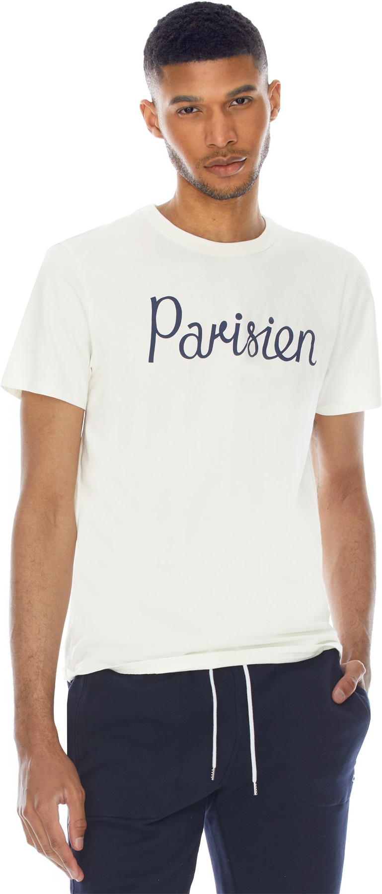 Maison Kitsuné: Neutrals Parisien Classic T-Shirt - 3