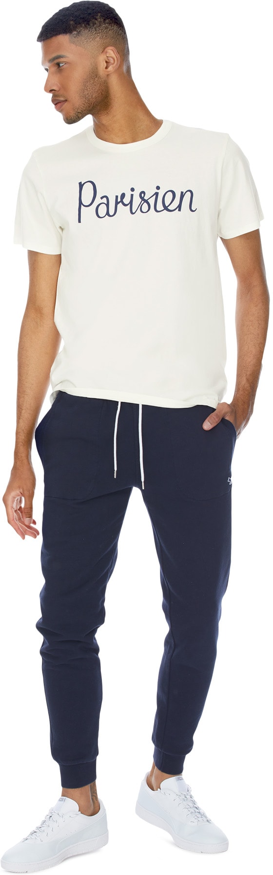 Maison Kitsuné: Neutrals Parisien Classic T-Shirt - 4