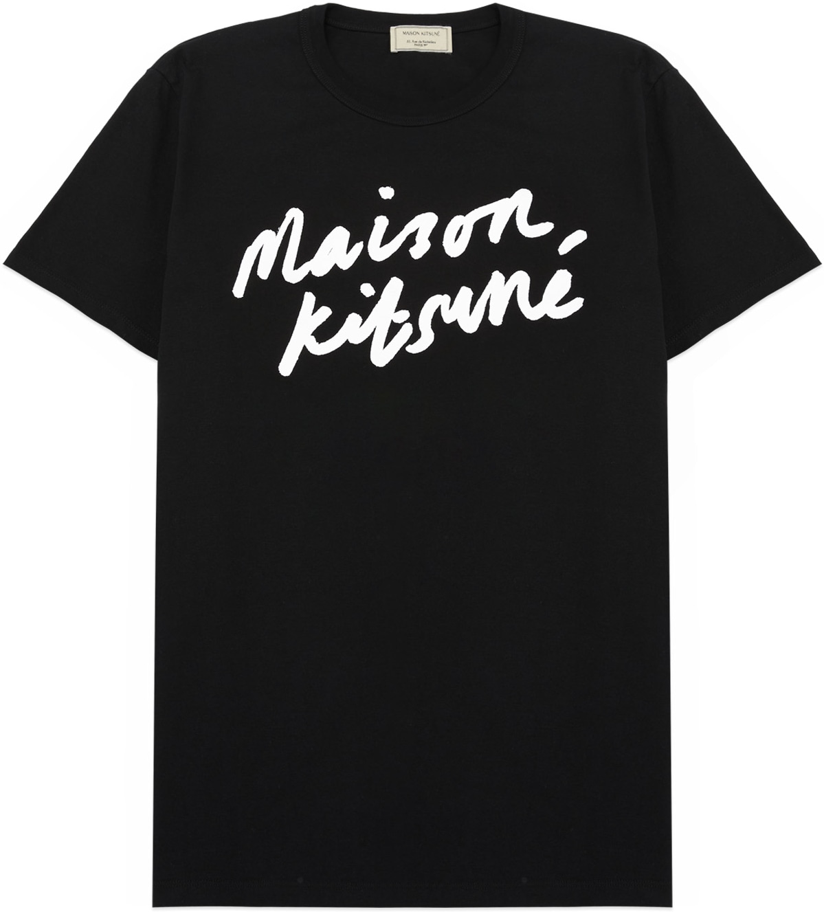 Maison Kitsuné: Black Handwriting Classic T-Shirt - 1