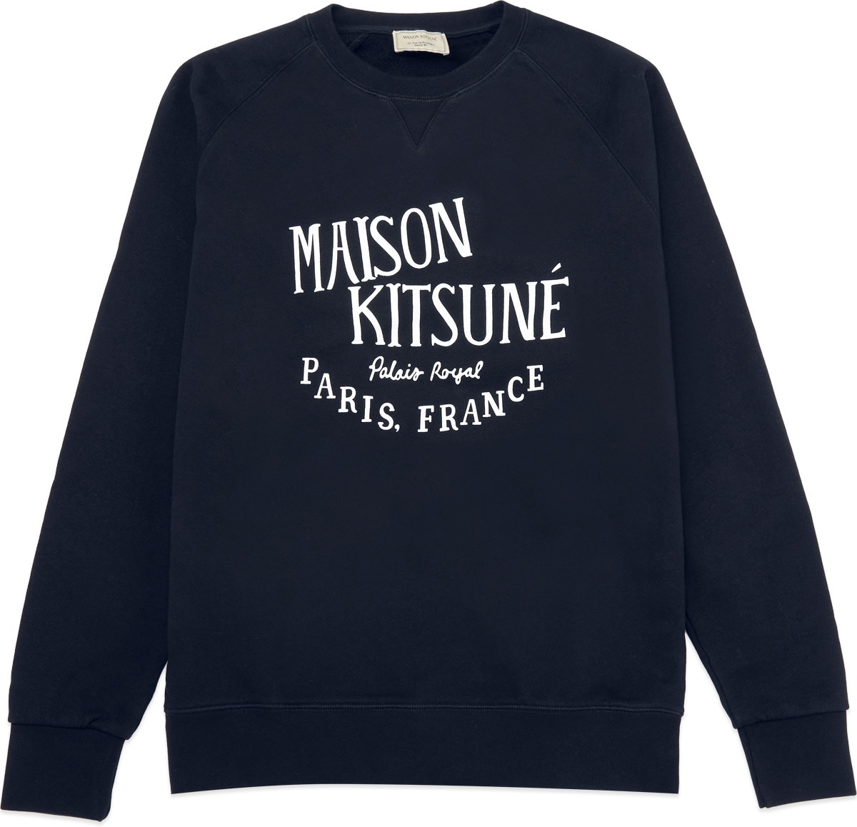 Maison Kitsuné: Blue Palais Royal Classic Crew Sweater - 1