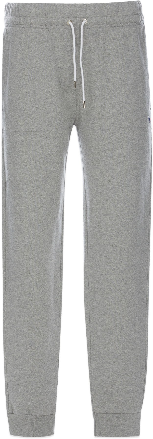 Maison Kitsuné: Grey Tricolor Fox Patch Classic Jogger - 1