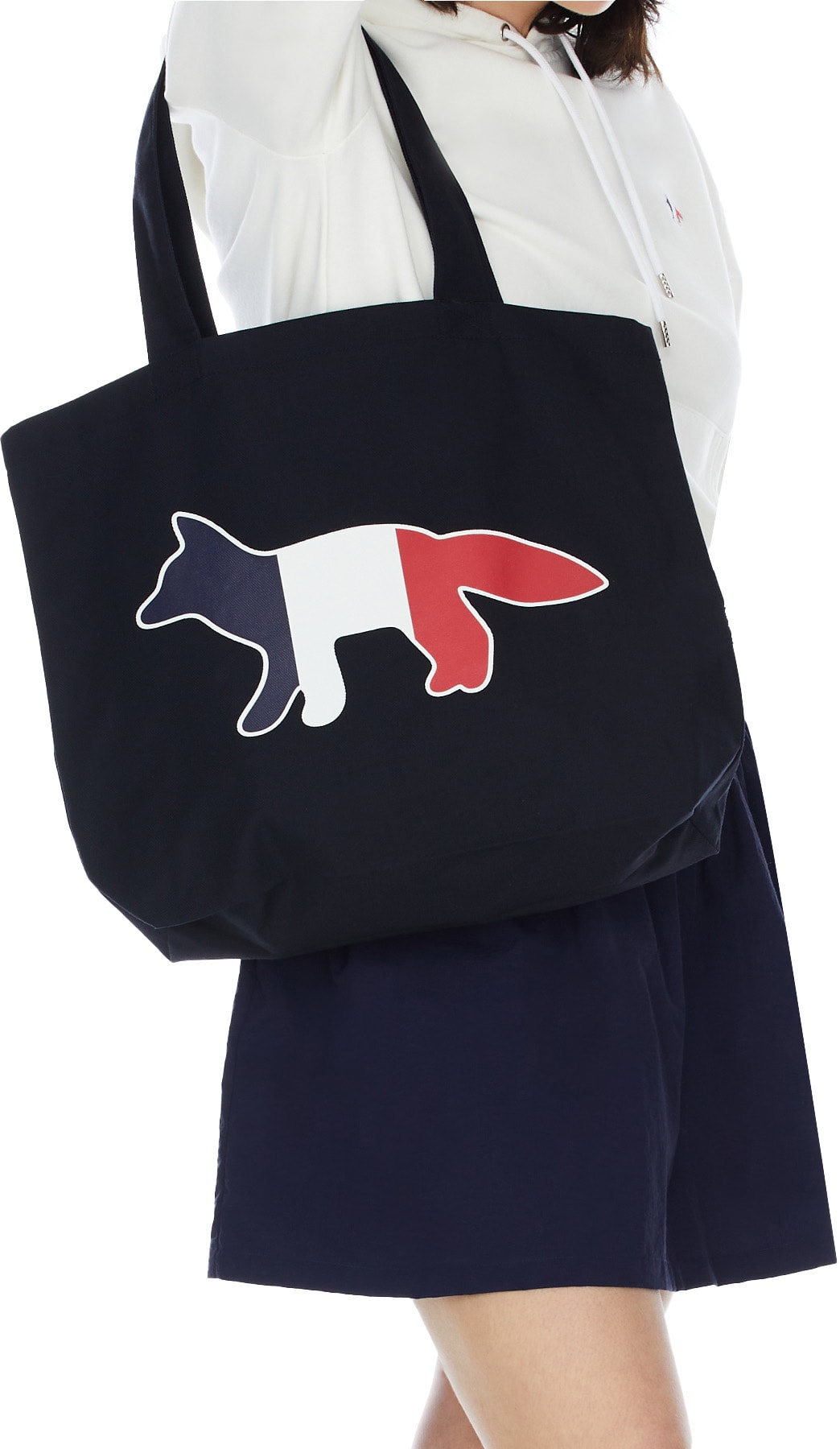 Maison Kitsuné: Bleu Sac Fourre-Tout Tricolor Fox Bleu - 4