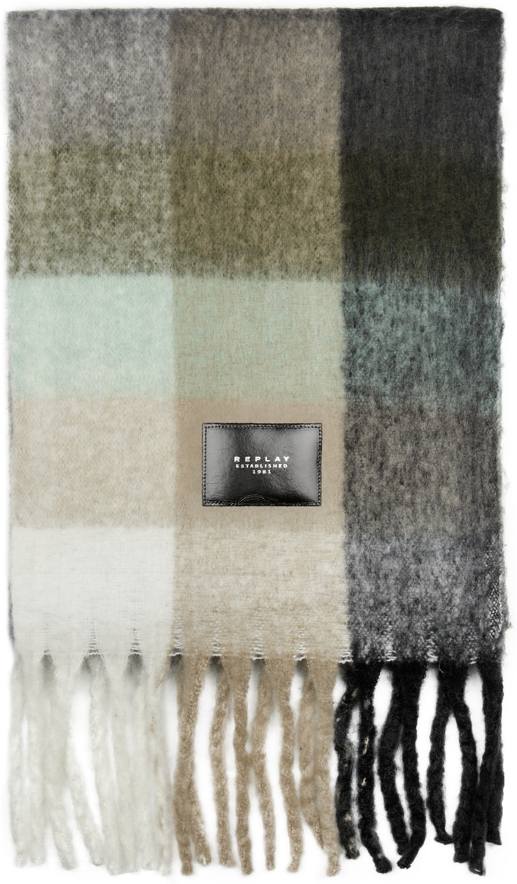 REPLAY: Gris Foulard à Carreaux Gris - 1