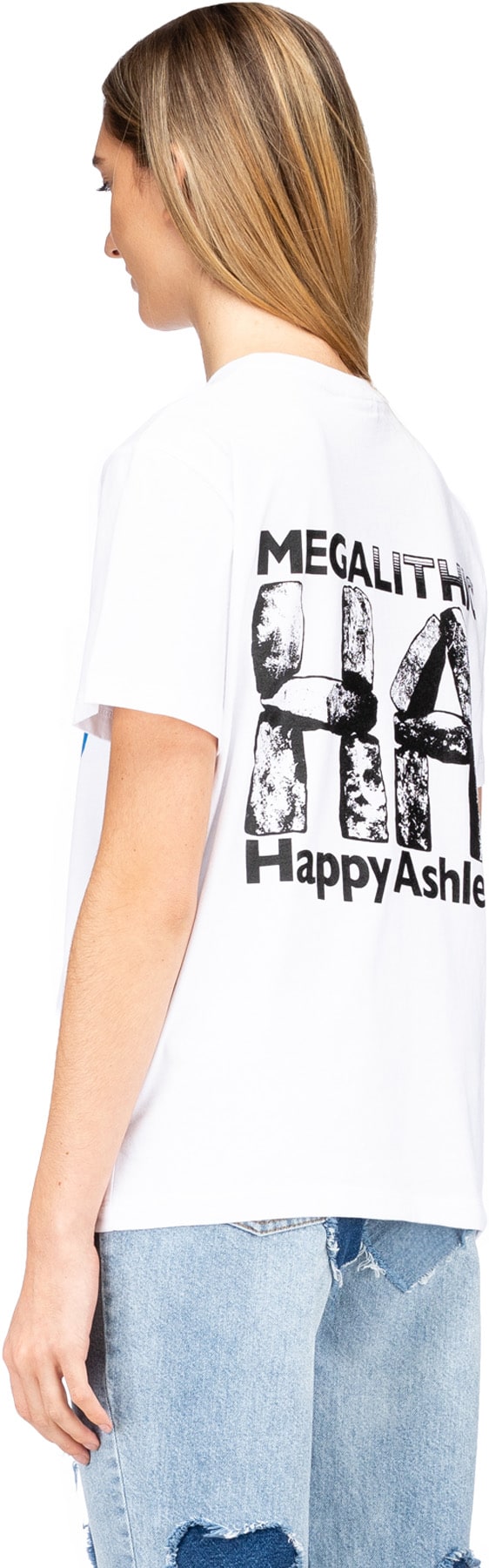 Ashley Williams: White Stone Head T-Shirt - 3