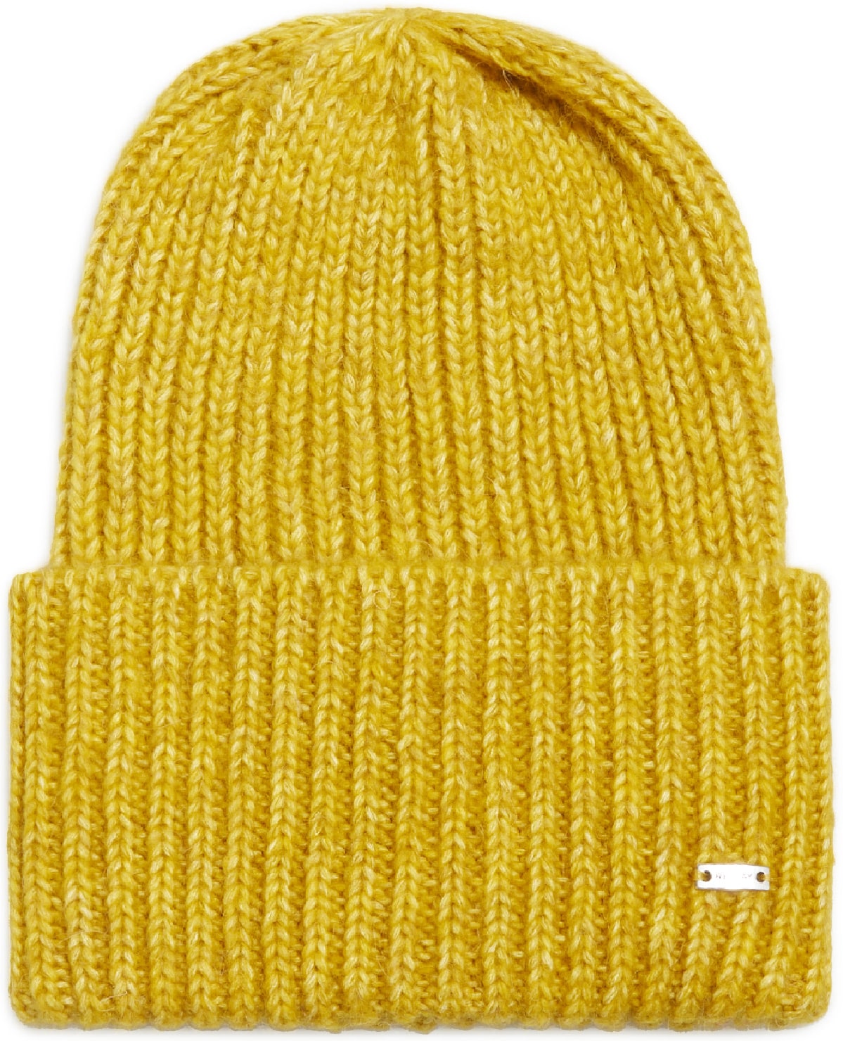 REPLAY: Gold Recycled Ribbed Beanie - 1