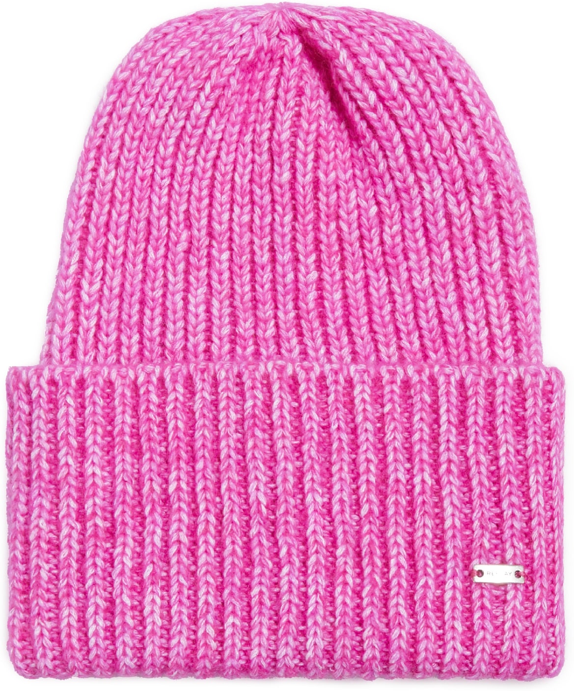 REPLAY: Pink Recycled Ribbed Beanie - 1