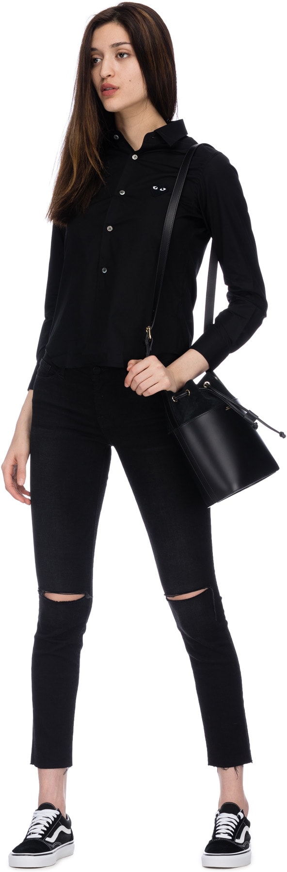 Comme des Garçons Play: Noir Blousons Coeur Noir Noir - 4