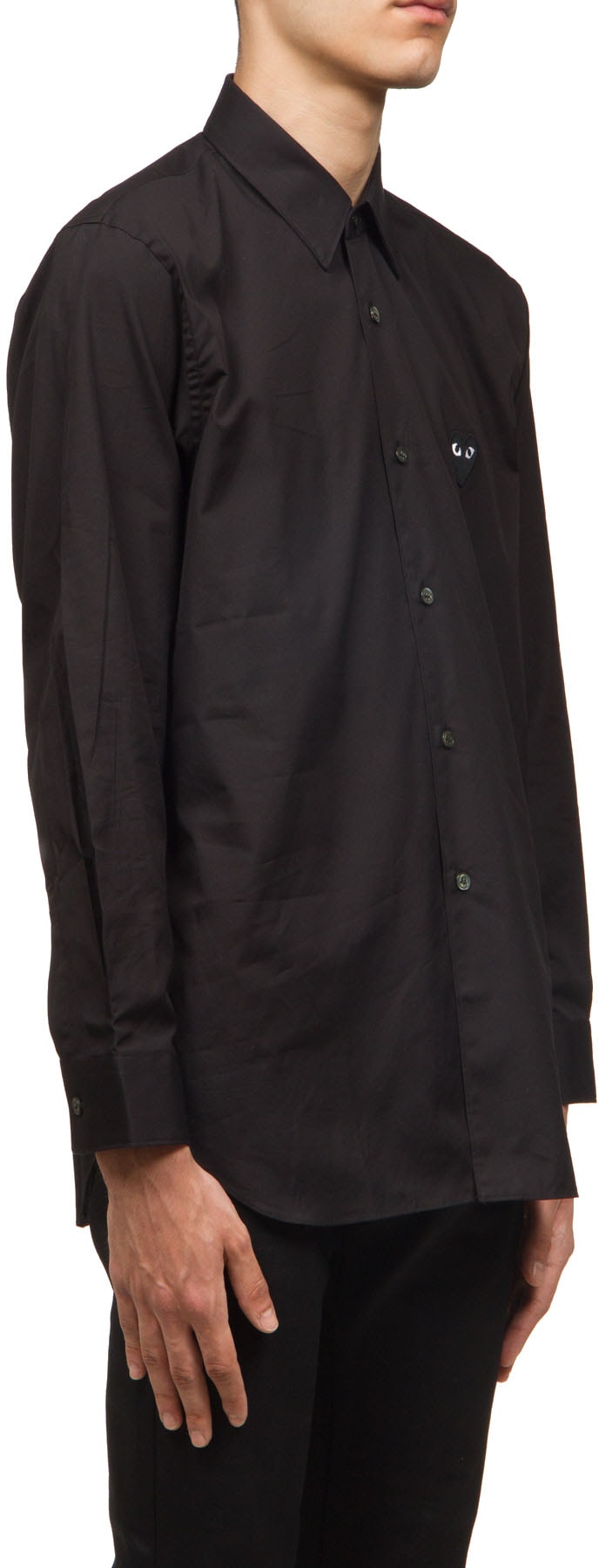 Comme des Garçons Play: Noir Chemise Coeur Noir Noir - 2