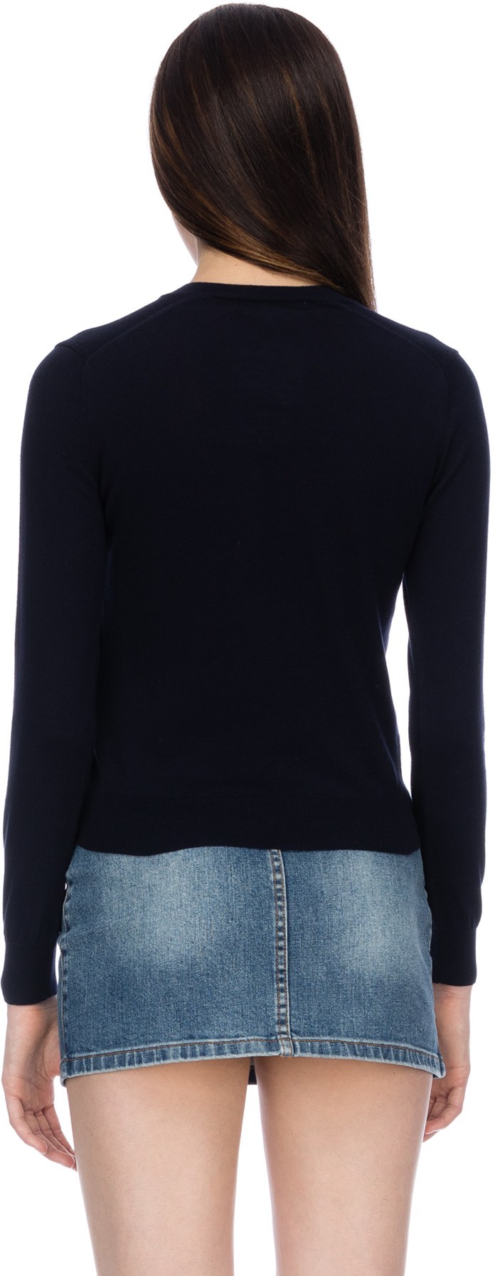 Comme des Garçons Play: Blue Little Red Heart Pullover - 3