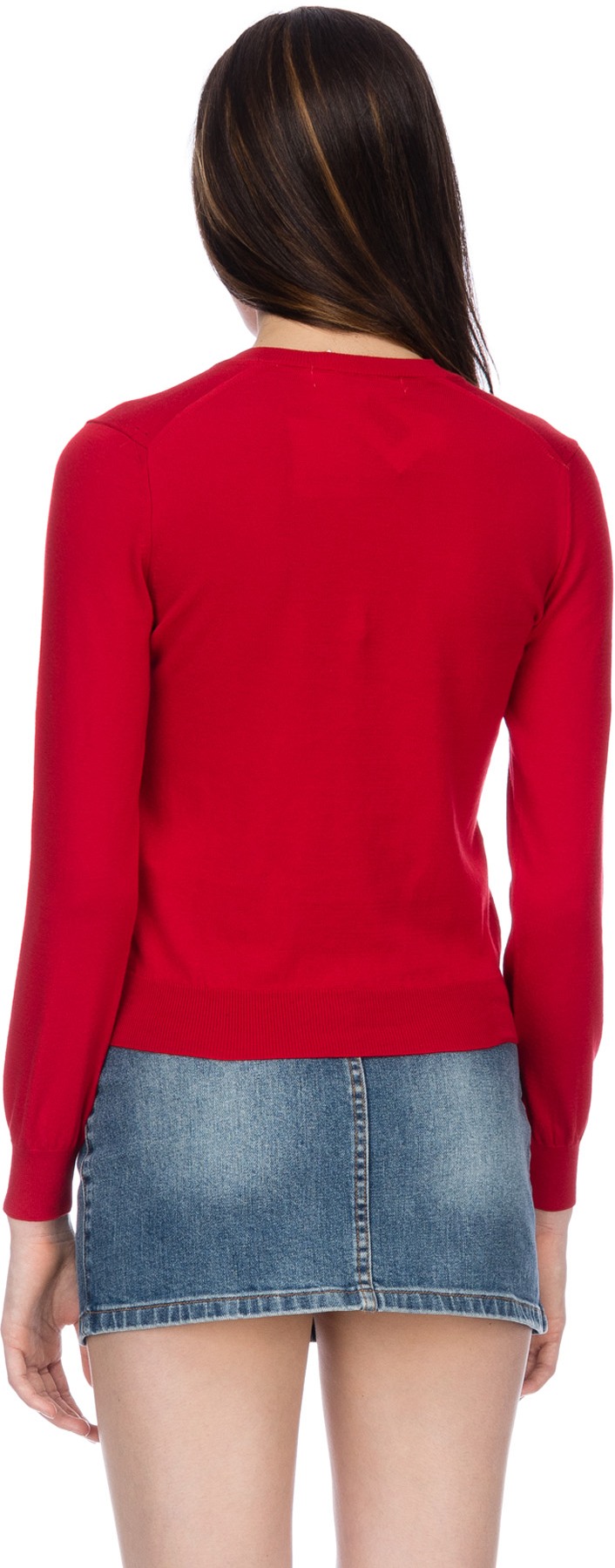 Comme des Garçons Play: Rouge Pull Petit Coeur Rouge Rouge - 3