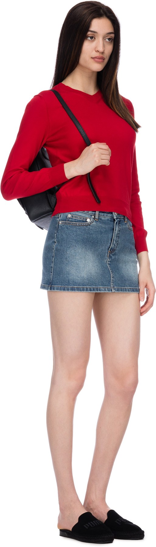 Comme des Garçons Play: Rouge Pull Petit Coeur Rouge Rouge - 4