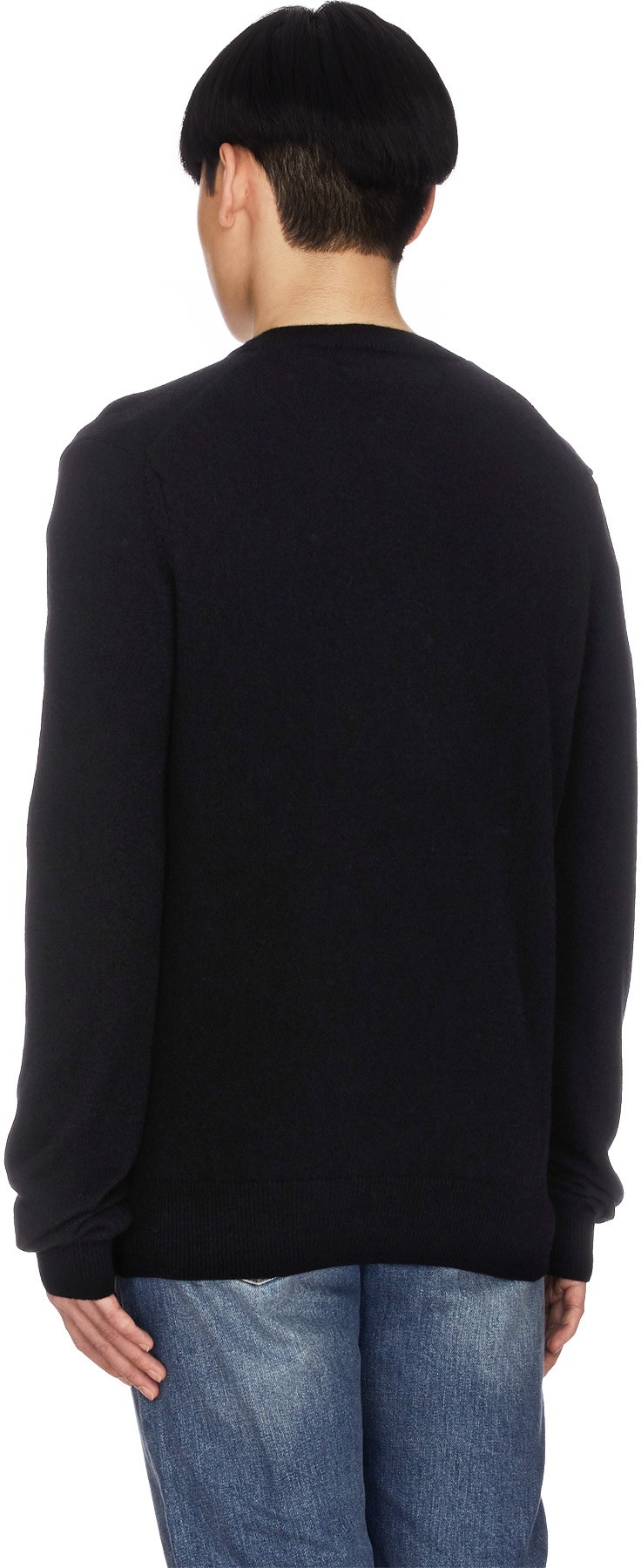 Comme des Garçons Play: Noir Pull Double Coeur Noir - 3