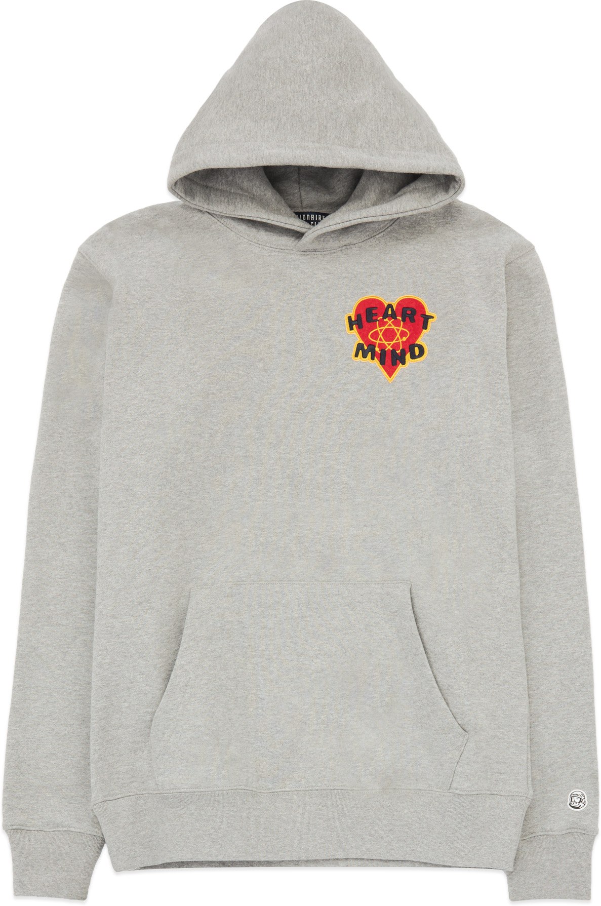Billionaire Boys Club: Grey Heart & Mind Felt Patch Hoodie - 1