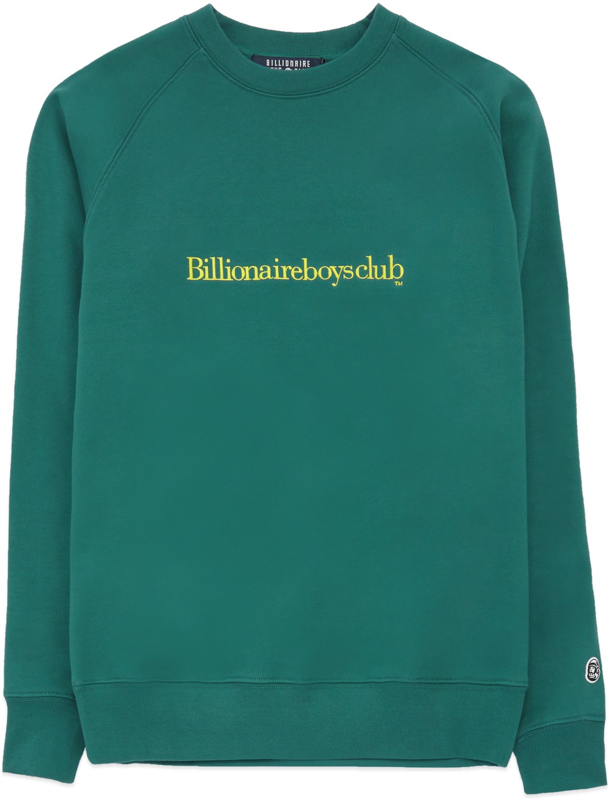 Billionaire Boys Club: Green Embroidered Logo Crew Sweater - 1