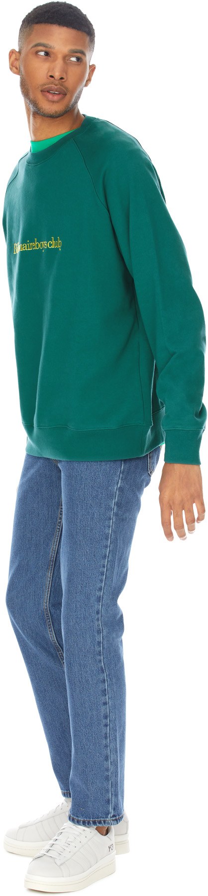 Billionaire Boys Club: Vert Pull à Logo Serif Brodé Vert - 4